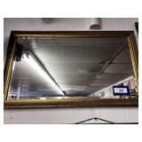 GILT FRAMED BEVELED MIRROR
