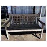 WOODEN OUTDOOR BENCH