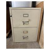 TWO-DRAWER METAL FILING CABINET