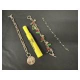 (3 PCS) ASSORTED SILVERTONE BRACELETS