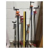 TUB LOT: ASSORTED PIPE CLAMPS - CRAFTMAN, PONY