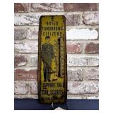 VINTAGE METAL ADVERTISING SIGN FOR CUB SCOUTS;
