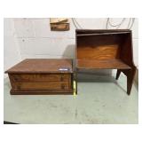 (2 PCS) WOODEN SHELVING UNIT & 2 DRAWER