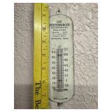 VINTAGE METAL ADVERTISING THERMOMETER FOR