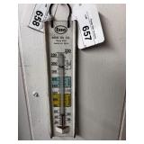 VINTAGE ESSO BRAND METAL THERMOMETER USED