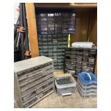 SHELF LOT: CONTAINERS WITH ASSORTED NAILS,