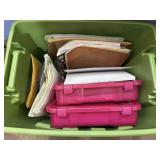 TUB LOT: ASSORTED SCRAPBOOKING SUPPLIES