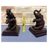 RESIN ELEPHANT BOOKENDS BY SAN PACIFIC INTL,