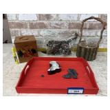 (5 PCS) HOME Dï¿½COR - PAINTED BOX WITH LID,