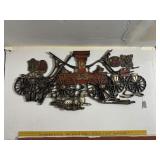 VINTAGE SANGER FIRE DEPT. WALL ART;   ~40' WIDE