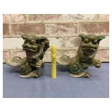 (2 PCS) VINTAGE CERAMIC FOO DOG