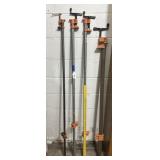 (4 PCS) PONY PIPE CLAMPS -1- BAR, 3- PIPE 60'