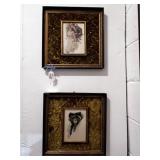 (3 PCS) FRAMED & TEXTURED MATTED PORTRAIT PRINTS