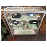 INDUSTRIAL, ALUMINUM GLASS FRONT DISPLAY CASE