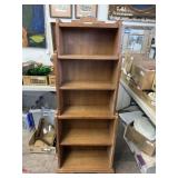 SIX-TIER CARVED WOODEN BOOKSHELF-