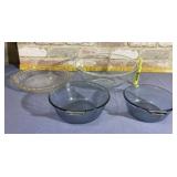 (4 PCS) PYREX - 3 ASSORTED BOWLS, 1 PIE PLATE