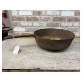 VINTAGE 14' OPEN FIRE FOOTED CAST IRON FRYER