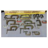 SELECTION OF ASSORTED C CLAMPS