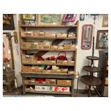 2 PC LARGE RUSTIC WOOD OPEN DISPLAY