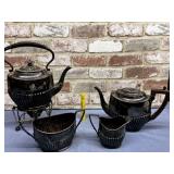 (4 PCS) VINTAGE TEA SET - WARRANTED SOLDERED