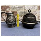 (2 PCS) ZINN PEWTER JUG & E.G. WEBSTER & SONS