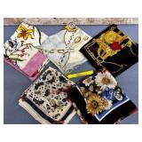 (5 PCS) LADIES VINTAGE COLORFUL SCARVES;