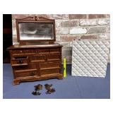 (2 PCS) JEWELRY BOXES - 1 WOOD DRESSER W/