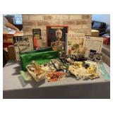 BOX LOT: ASSORTED CRAFT SUPPLIES - FELT, TRIM,