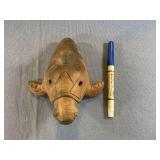 COLUMBIAN STYLE VINTAGE FOLK ART CARVED TERRA