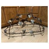 VINTAGE HANGING STYLE POT RACK FEATURING