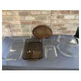 GROUPING OF ASSORTED PYREX CASSROLE PANS