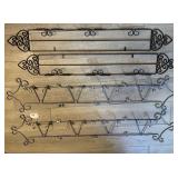 (4 PCS) METAL WALL PLATE RACKS; LARGEST: 55" X 10"