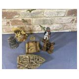 BOX LOT ASSORTED NAUTICAL Dï¿½COR-FIGURINES- FISH,