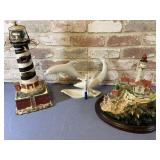 ASSORTED NAUTICAL Dï¿½COR- LIGHTHOUSE FIGURINES &
