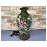 STAINED GLASS LAMP / LIGHT- SOME DAMAGE-