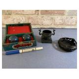 BOX LOT: CHINESE BAODING BALLS IN A DECORATIVE