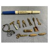 BAGGED LOT: 12 PCS ASSORTED BRASS MINIATURE