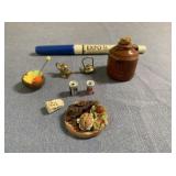 BAGGED LOT: 8 PCS-MINIATURES: FOOD ITEMS, JUG,