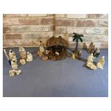 BOX LOT:  ASSORTMENT OF 19 NATIVITY SET PIECES-