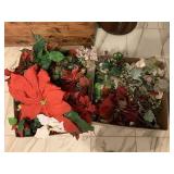 2 BOXES OF ASSORTED CHRISTMAS FLORALS