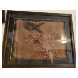 FRAMED & MATTED ARTWORK - MOSAIC FISH WITH STONES