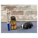 (2 PCS) HIGHLY COLLECTIBLE PORCELAIN ANIMAL