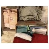 3 BOXES OF ASSORTED TOWELS & OTHER LINENS