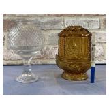 BOX LOT:  2  CUT GLASS CANDLE HOLDERS