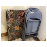 5 PC CARD TABLE SET: TABLE & 4 CHAIRS