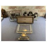 BOX LOT OF ASSORTED PICTURE FRAMES & CLEAR GLASS
