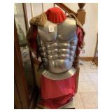 A POLISHED, STEEL MEDIEVAL STYLE BREASTPLATE AND
