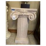 CLASSICAL WHITE PLASTER HALF-COLUMN PEDESTAL