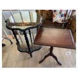 (2 PCS) SMALL OCCASIONAL TABLES; ONE WITH A