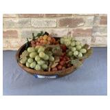 HAND-TURNED PRIMITIVE WOODEN DOUGH BOWL